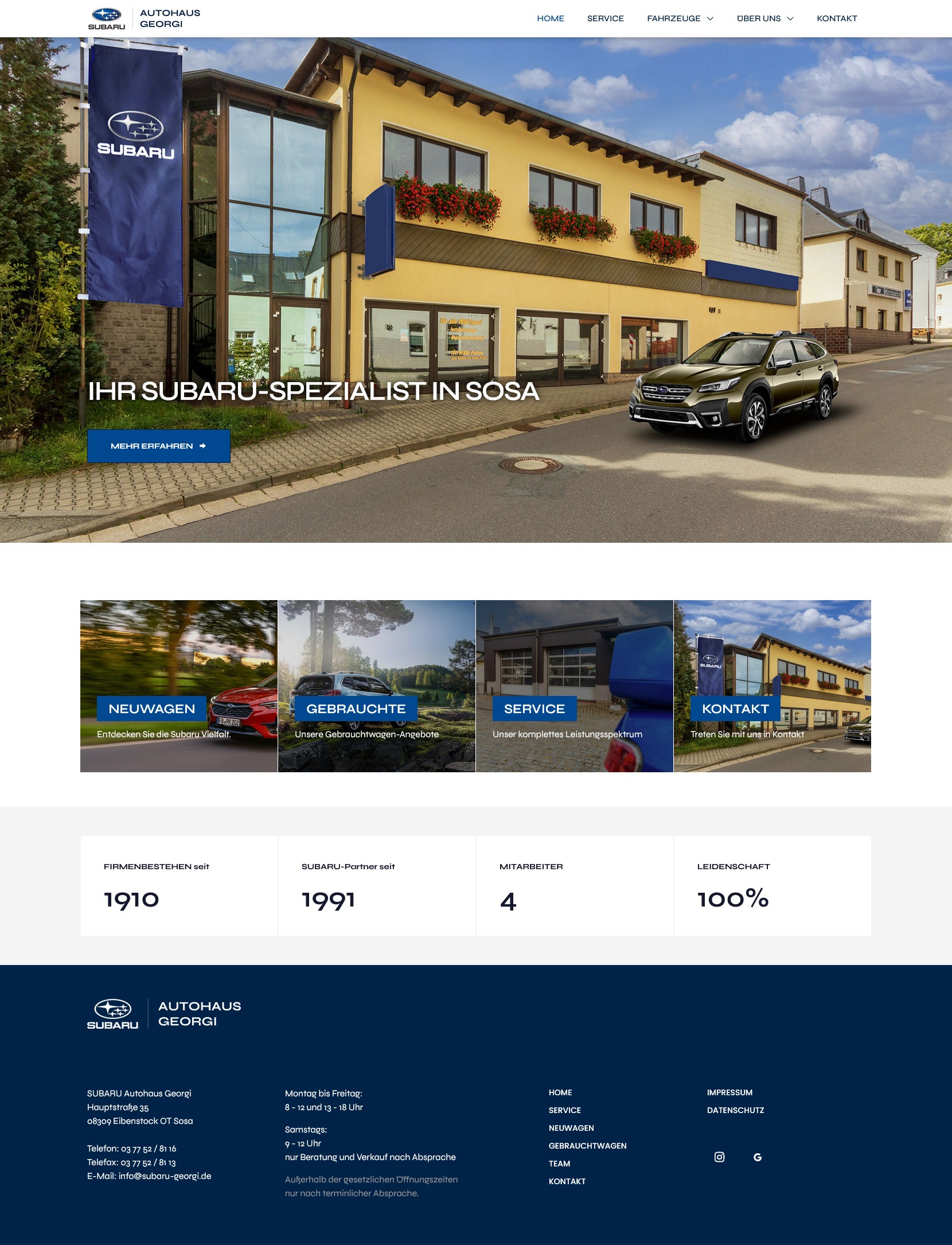 Autohaus Georgi Sosa Webdesign Sosa